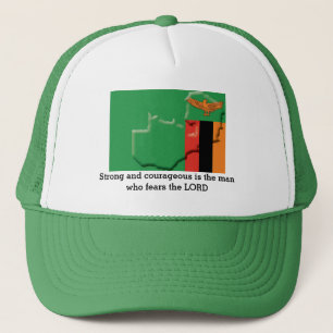 ZAMBIA FLAG Christliche Schrift Personalisiert Truckerkappe