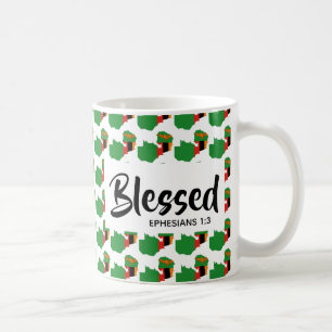 ZAMBIA FLAG Ephesians Scripting Christlich gesegne Kaffeetasse