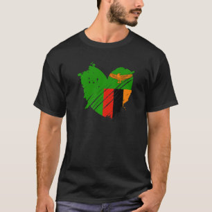 Zambia Flag I Liebe Sambia Es ist in meiner DNA fü T-Shirt