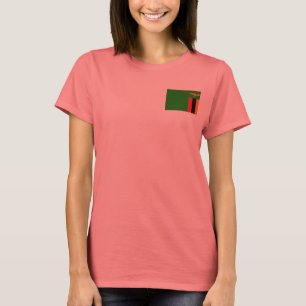 Zambia Flag + Karte T - Shirt