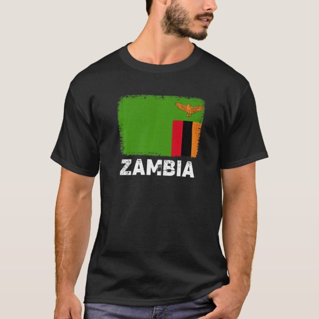 Zambia Flag  Support Zambian People Women Men T-Shirt (Vorderseite)