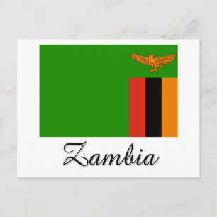 Zambia-Flaggendesign Postkarte