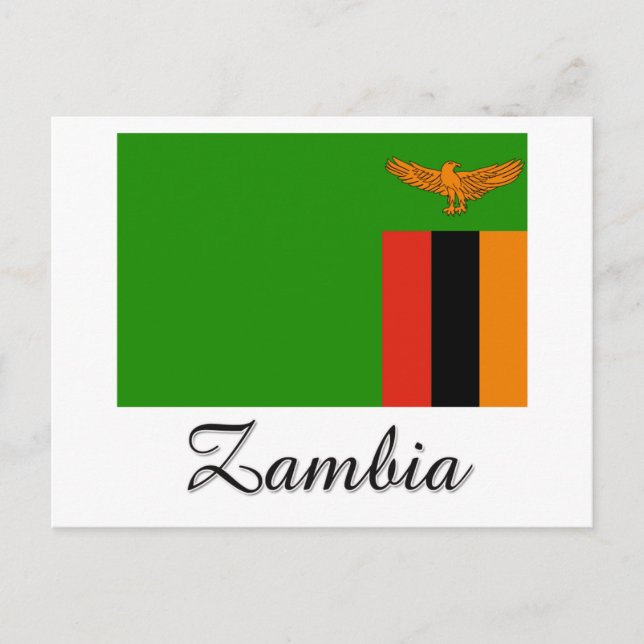 Zambia-Flaggendesign Postkarte (Vorderseite)