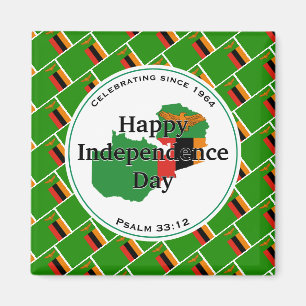 ZAMBIA INDEPENDENCE Zambian Flag Scripture Magnet
