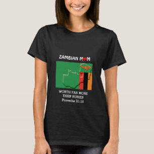 ZAMBIA MAMA mehr als Rubies PROV 31 Black T-Shirt