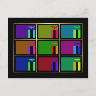 Zambia Multihue Flags Postkarte