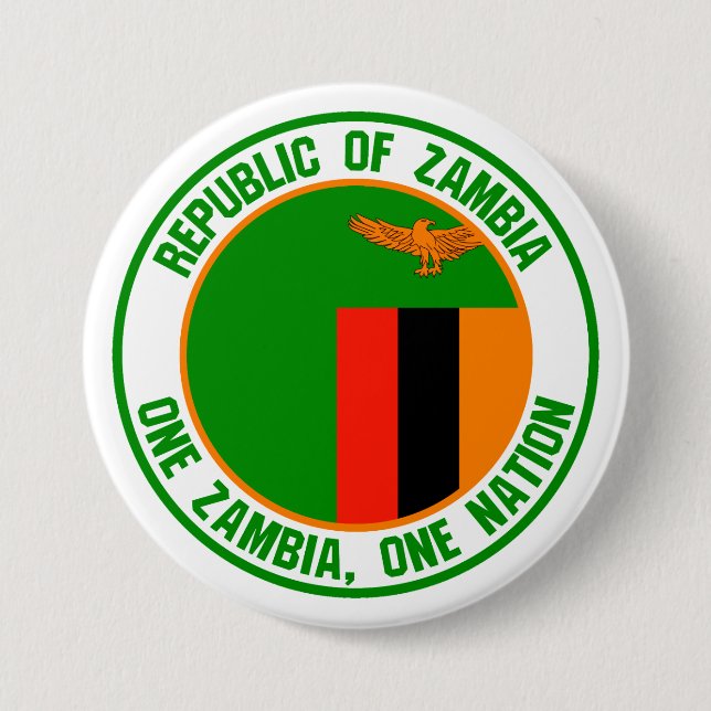Zambia-RundEmblem Button (Vorderseite)