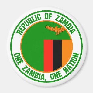 Zambia-RundEmblem Magnet