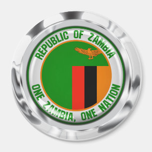 Zambia-RundEmblem Magnet