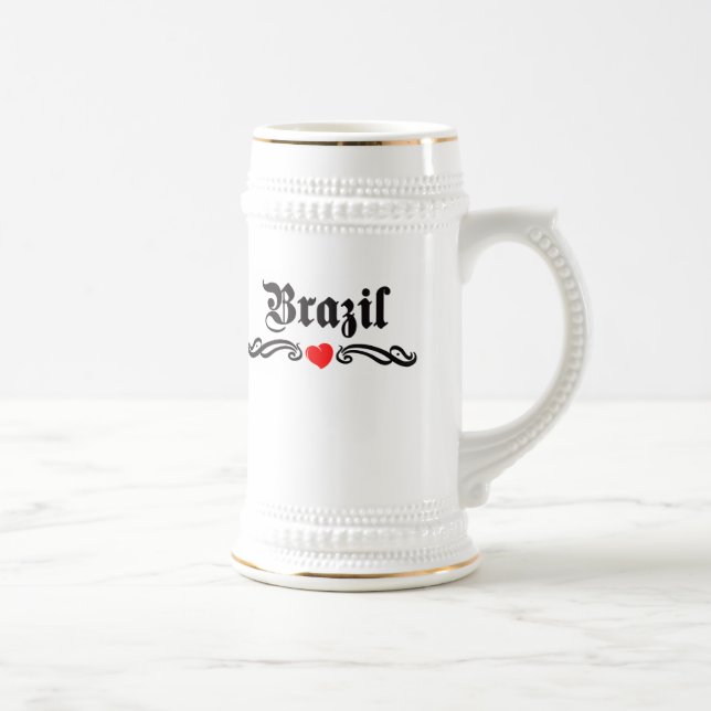 Zambia Tattoo-Stil Bierglas (Rechts)