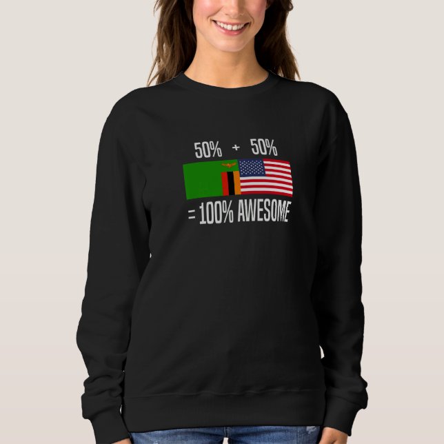 Zambian Roots Zambia Zambian American Premium Sweatshirt (Vorderseite)