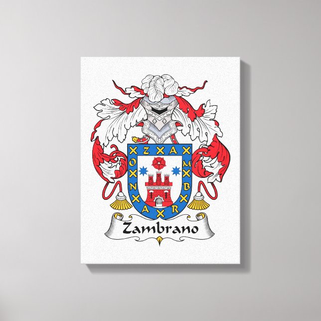 Zambrano Familienwappen Leinwanddruck (Vorderseite)