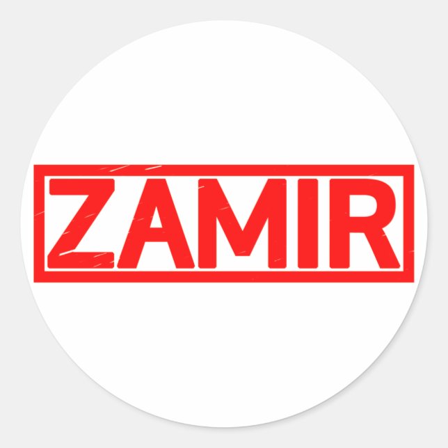 Zamir-Briefmarke Runder Aufkleber (Vorderseite)