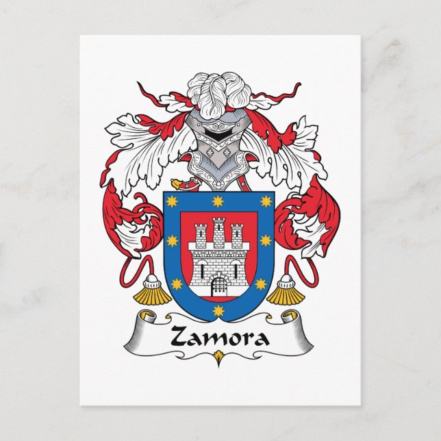 Zamora Familienwappen Postkarte (Vorderseite)