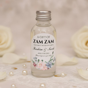 Zamzam water nikah muslim Gastgeschenk Hochzeit fl Runder Aufkleber