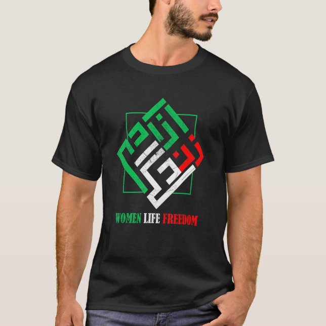 Zan Zendegi Azadi Persische Frauen Lebensfreiheit T-Shirt (Vorderseite)
