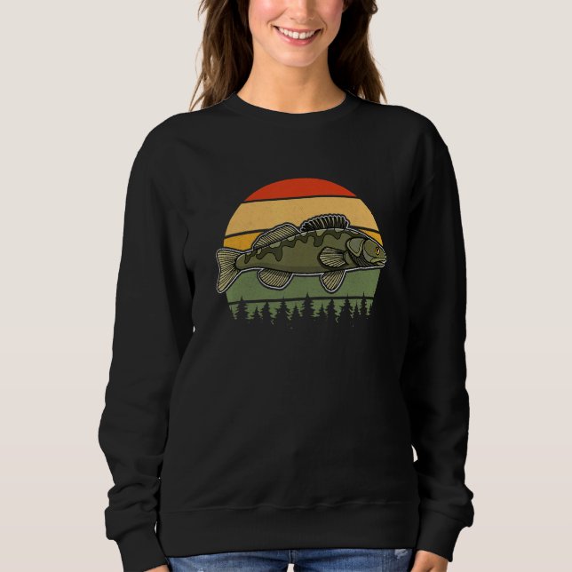 Zander Fogosch Angler Fischen Humor Sweatshirt (Vorderseite)