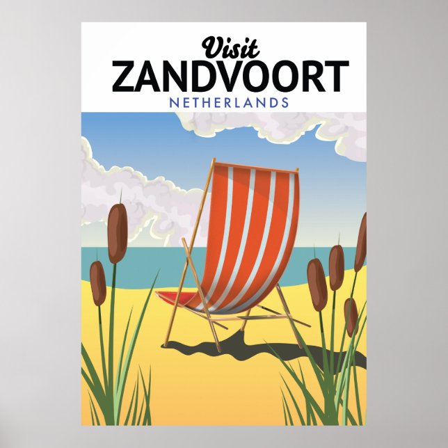 Zandvoort Niederlande Reiseplakat Poster (Vorne)