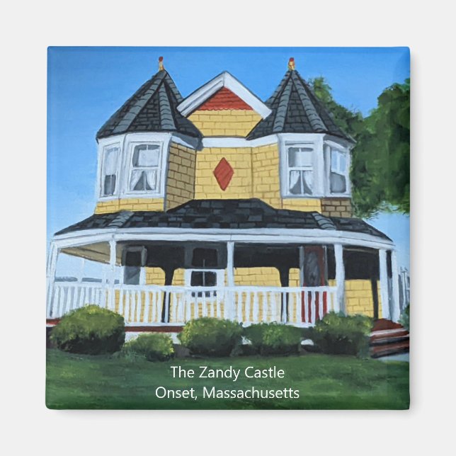 Zandy Castle Cape Cod Viktorianisch Kitchen Magnet (Vorne)