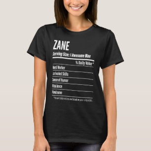 Zane Nährwertangaben Portionsgröße Kalorien T-Shirt