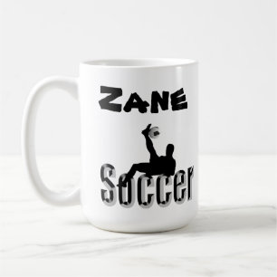 Zane-Name mit Fußball-Design, Kaffee-Tasse Kaffeetasse
