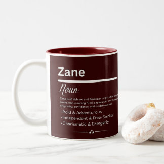 Zane Personalized Name Zweifarbige Tasse