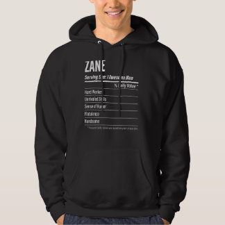 Zane Serving Size Nutrition Label Calories Hoodie