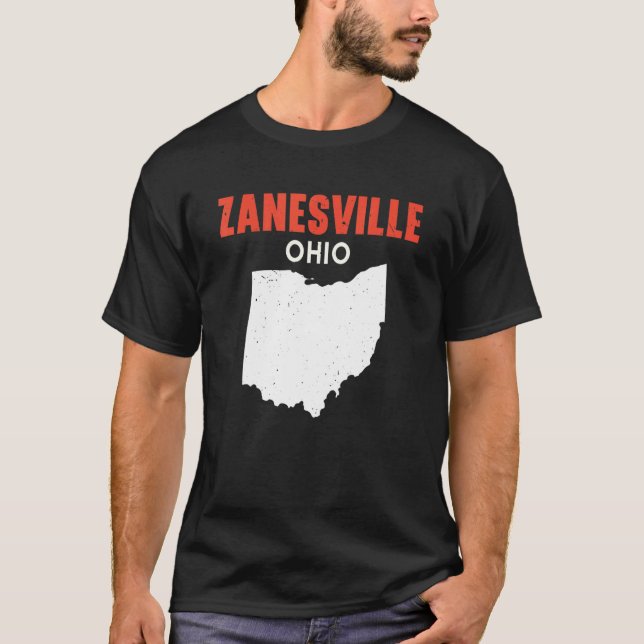 ZANESVILLE Ohio USA State America Travel Ohioan T-Shirt (Vorderseite)