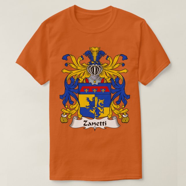 Zanetti-Familienwappen T-Shirt (Design vorne)