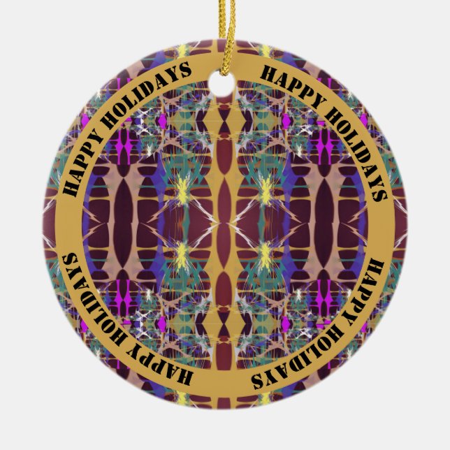 Zangen - Anpassbarer Text Keramik Ornament (Vorne)