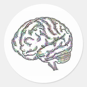 Zany Brainy Runder Aufkleber
