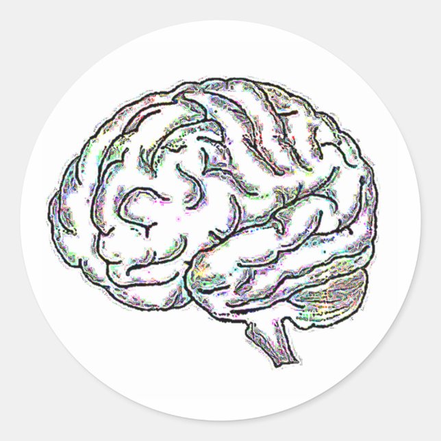 Zany Brainy Runder Aufkleber (Vorderseite)