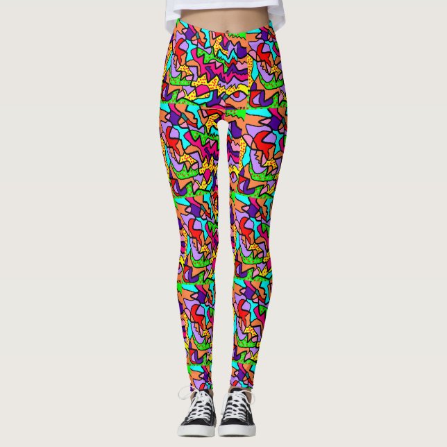 Zany Mode Designer Leggings multi gemustert (Vorderseite)