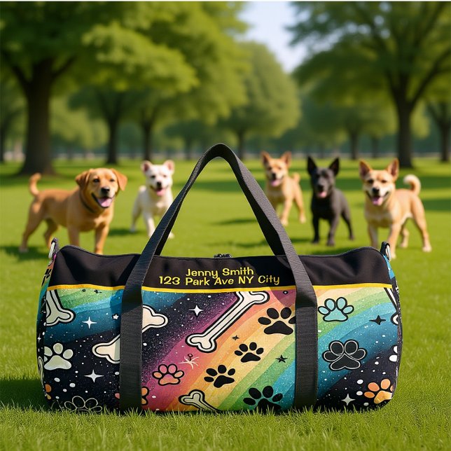 Zany Rainbow Pet Adventure  Duffle Bag (Von Creator hochgeladen)