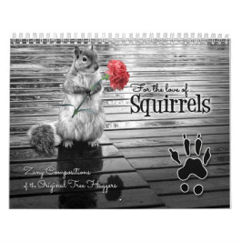 Zany Squirrel Lover Wildlife 12 Monate Kalender