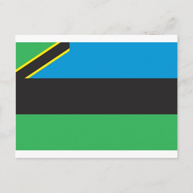 Zanzibar-Flagge Postkarte (Vorderseite)