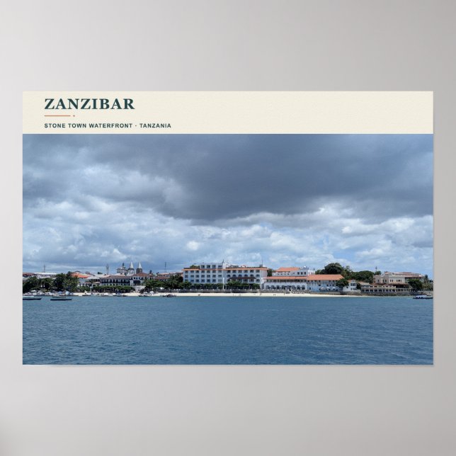 Zanzibar Stone Town Wasserfront Poster (Vorne)