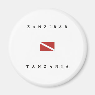 Zanzibar Tansania Scubania Dive Flag Magnet