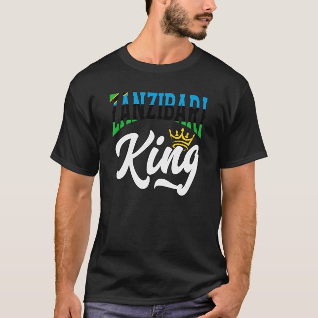 Zanzibari King Sansibar Zanzibari Zanzibar Flagge T-Shirt (Vorderseite)