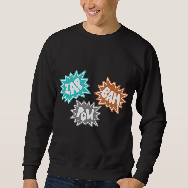 ZAP Bam-KRIEGSGEFANGEN Comic-Ton FX - Orange Sweatshirt (Vorderseite)