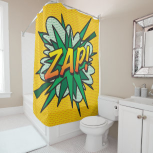 ZAP Fun Retro-Comic-Book-Pop-Art Duschvorhang