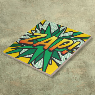 ZAP Fun Retro-Comic-Book-Pop-Art Fliese
