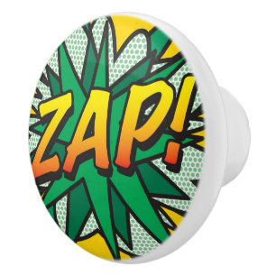 ZAP Fun Retro-Comic-Book-Pop-Art Keramikknauf
