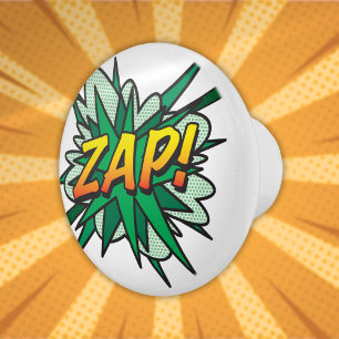 ZAP Fun Retro-Comic-Book-Pop-Art Keramikknauf