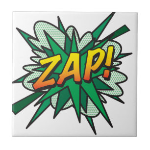 ZAP Fun Retro Comic Book Pop Fliese