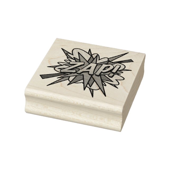 ZAP Fun Retro Comic Pop Kunst, Dichtung und Musik Gummistempel (Stempel)