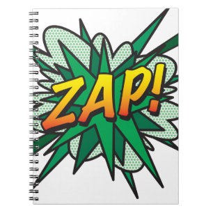 ZAP Fun Retro Comic Pop Kunst, Dichtung und Musik Notizblock