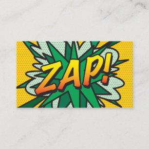 ZAP Fun Retro-Comicbuch Visitenkarte