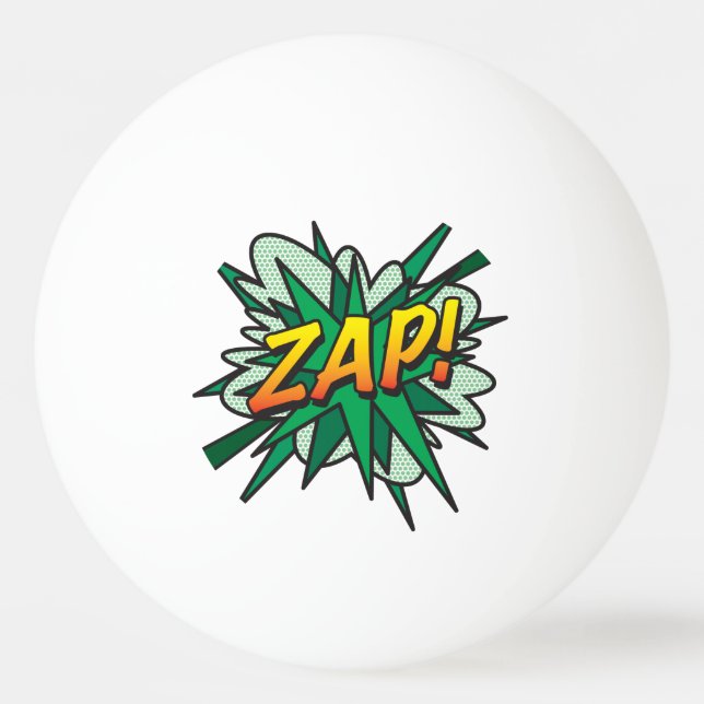 ZAP Modern Cooles Comic Tischtennisball (Rückseite)