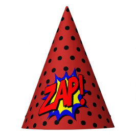 Zap Pop Art Cartoon Superpower Geburtstagshut Partyhütchen